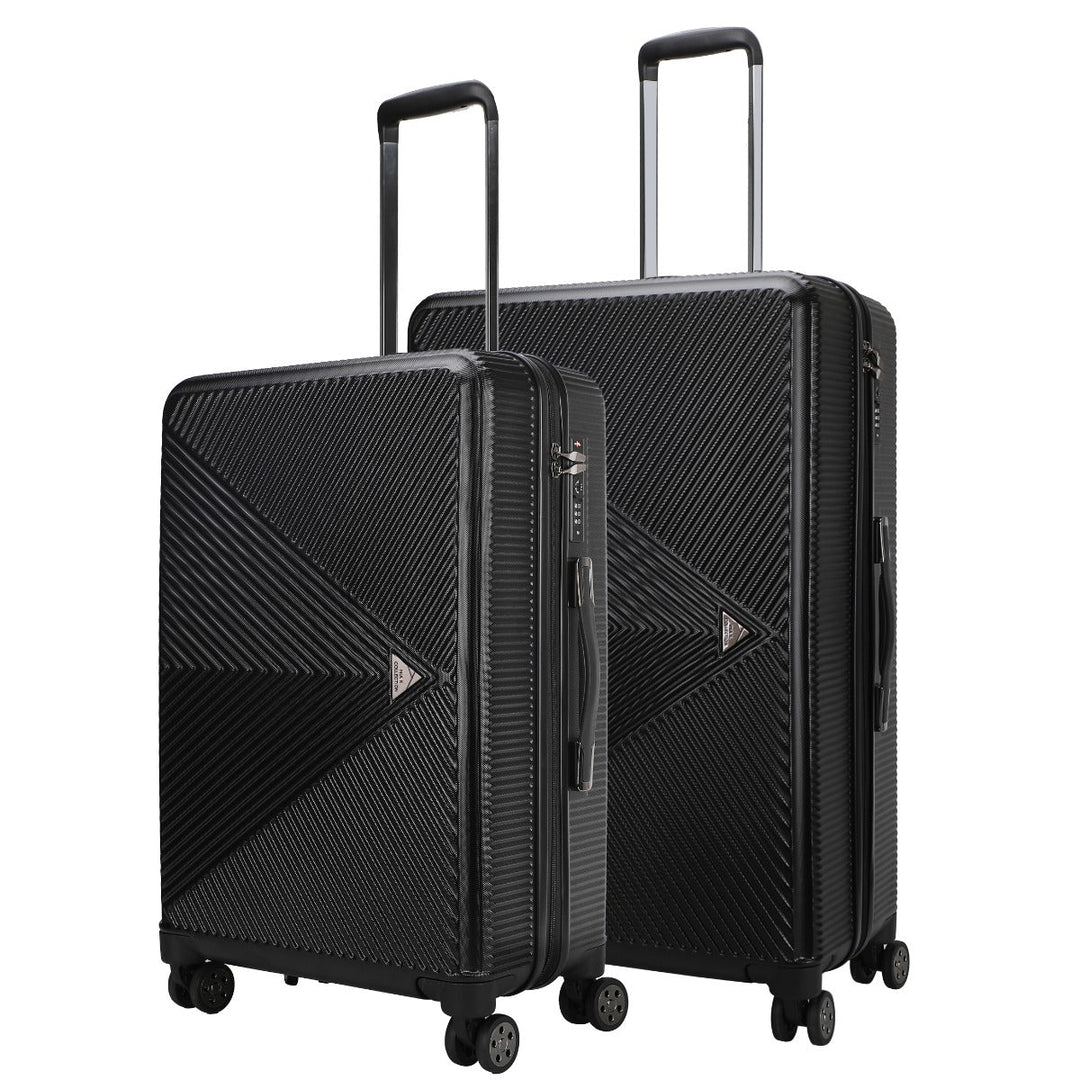 MKFCollection Felicity Spinner Luggage Set - Large and X-Large - Vegan Leather Image 5