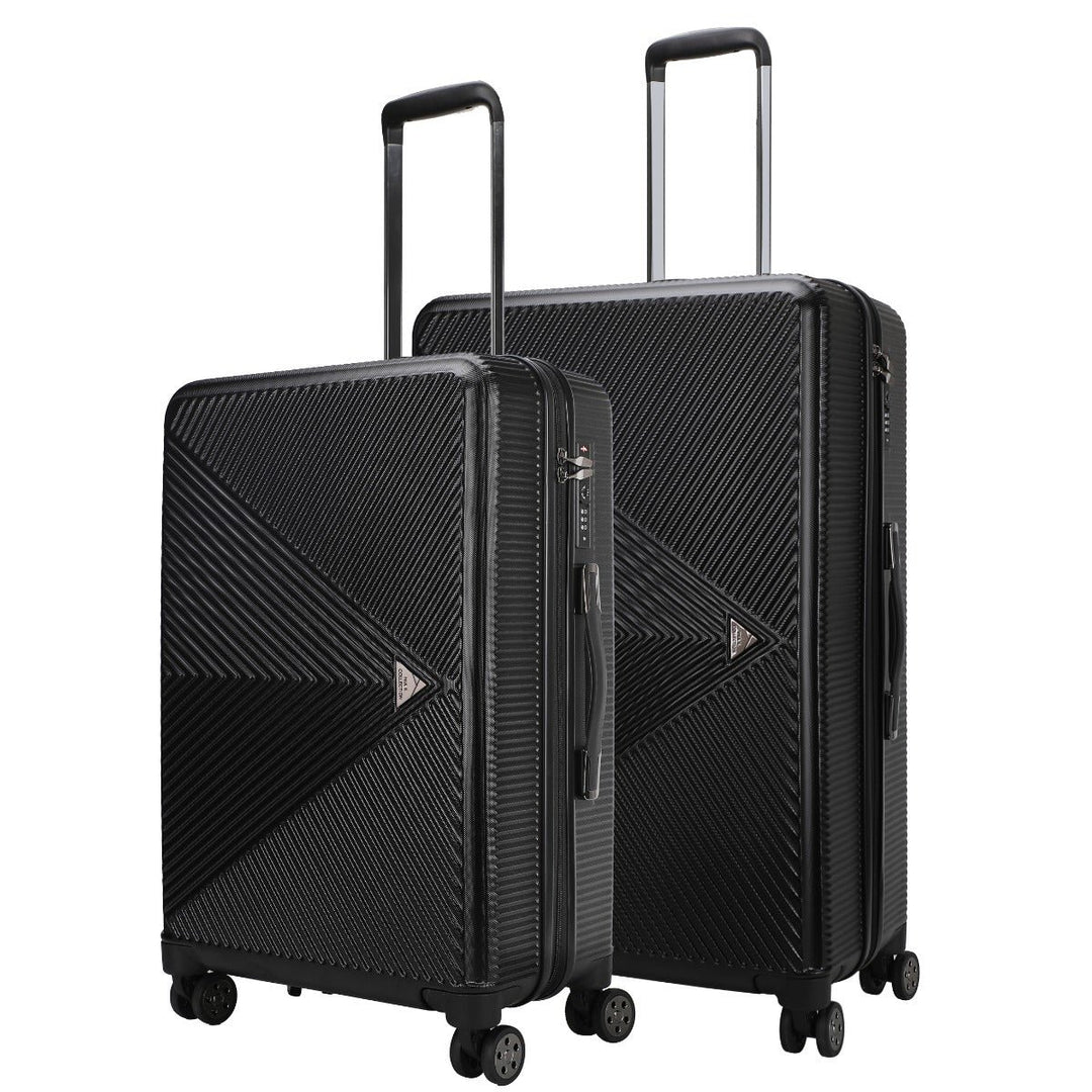 MKFCollection Felicity Spinner Luggage Set - Large and X-Large - Vegan Leather Image 1