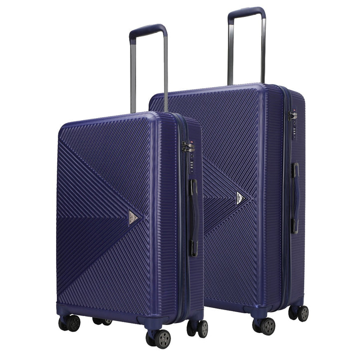 MKFCollection Felicity Spinner Luggage Set - Large and X-Large - Vegan Leather Image 6