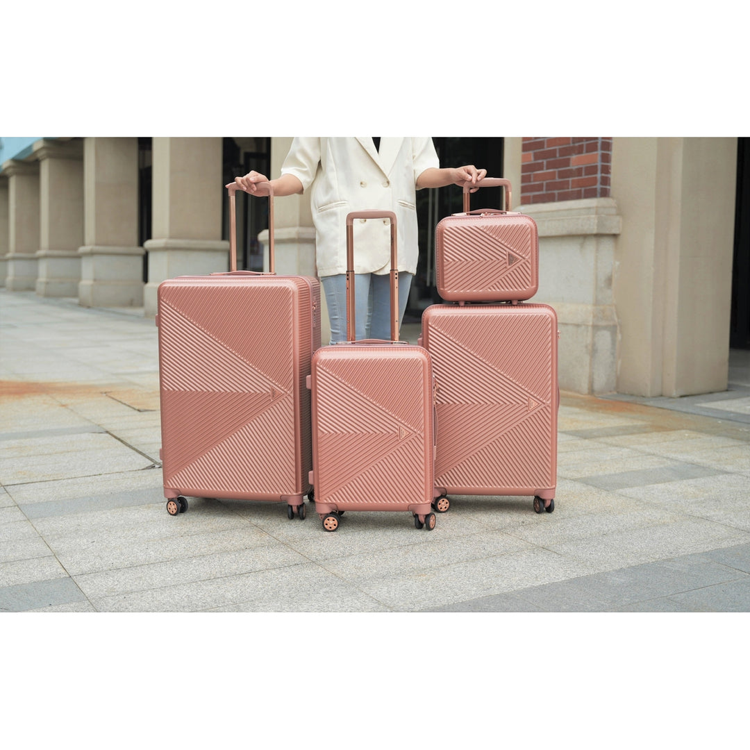 MKFCollection Felicity Spinner Luggage Set - Vegan Leather Designer Handbag Image 2