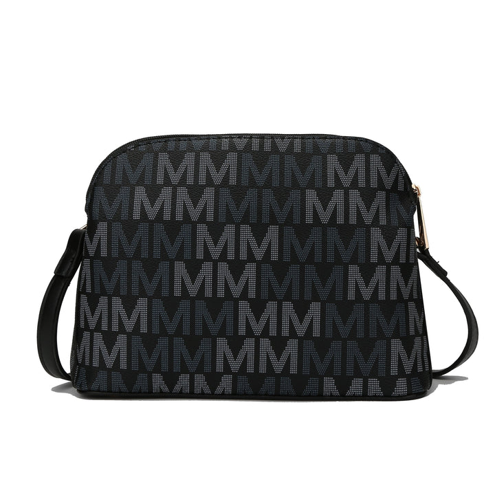 MKFCollection Niecy Signature Crossbody Bag - Vegan Leather Designer Handbag Image 3