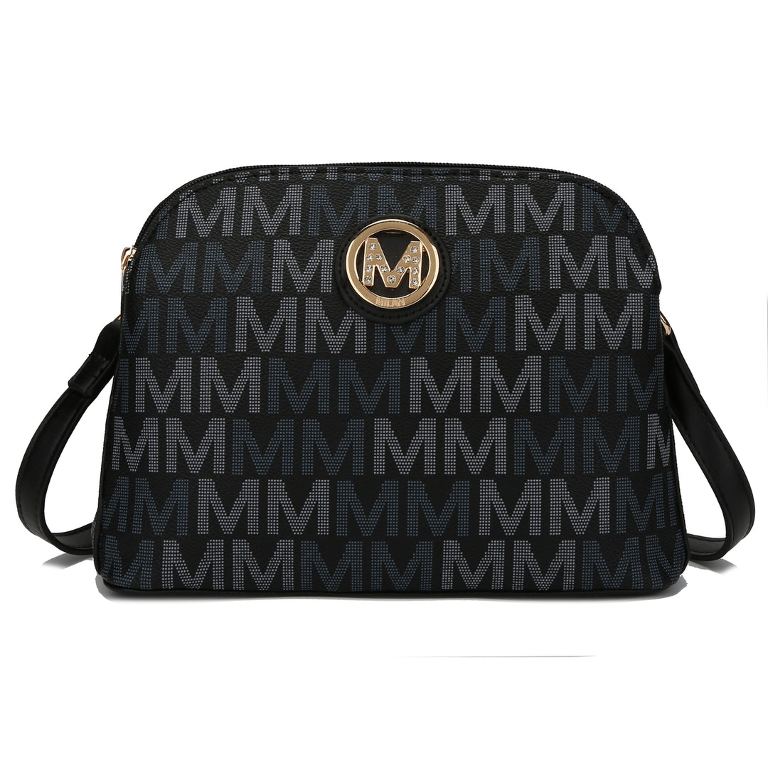 MKFCollection Niecy Signature Crossbody Bag - Vegan Leather Designer Handbag Image 5