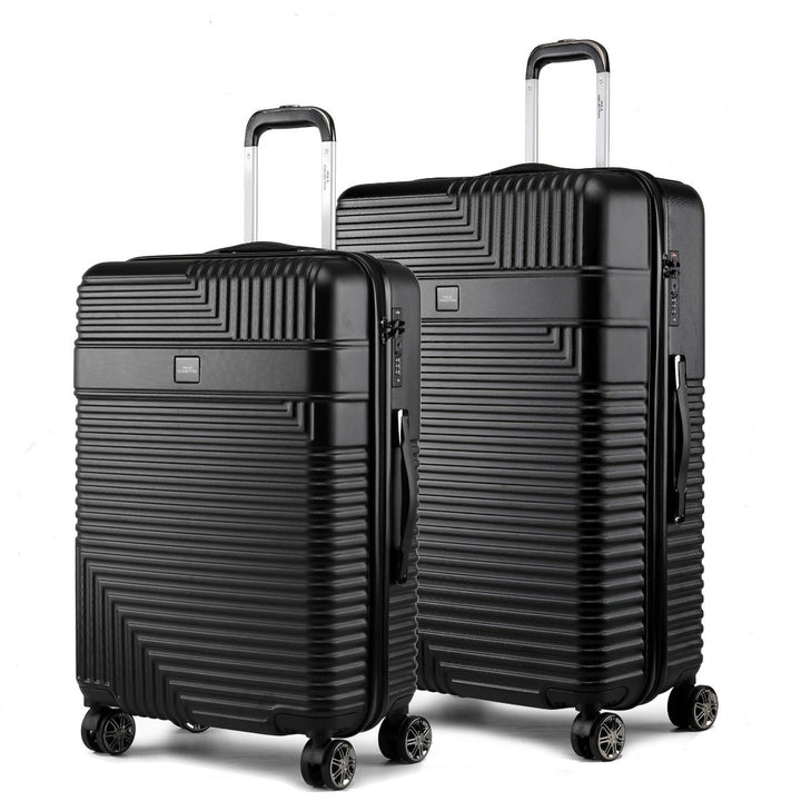 MKFCollection Mykonos Spinner Luggage Set - Large and X-Large - Vegan Leather Image 1