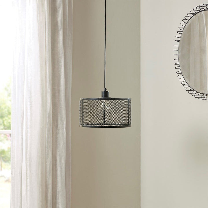 Gracie Mills Omar Industrial Mesh Pendant Light - GRACE-14423 Image 4