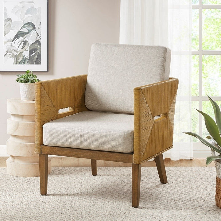 Gracie Mills Fritz Handcrafted Rattan Accent Arm Chair - GRACE-15037 Image 4