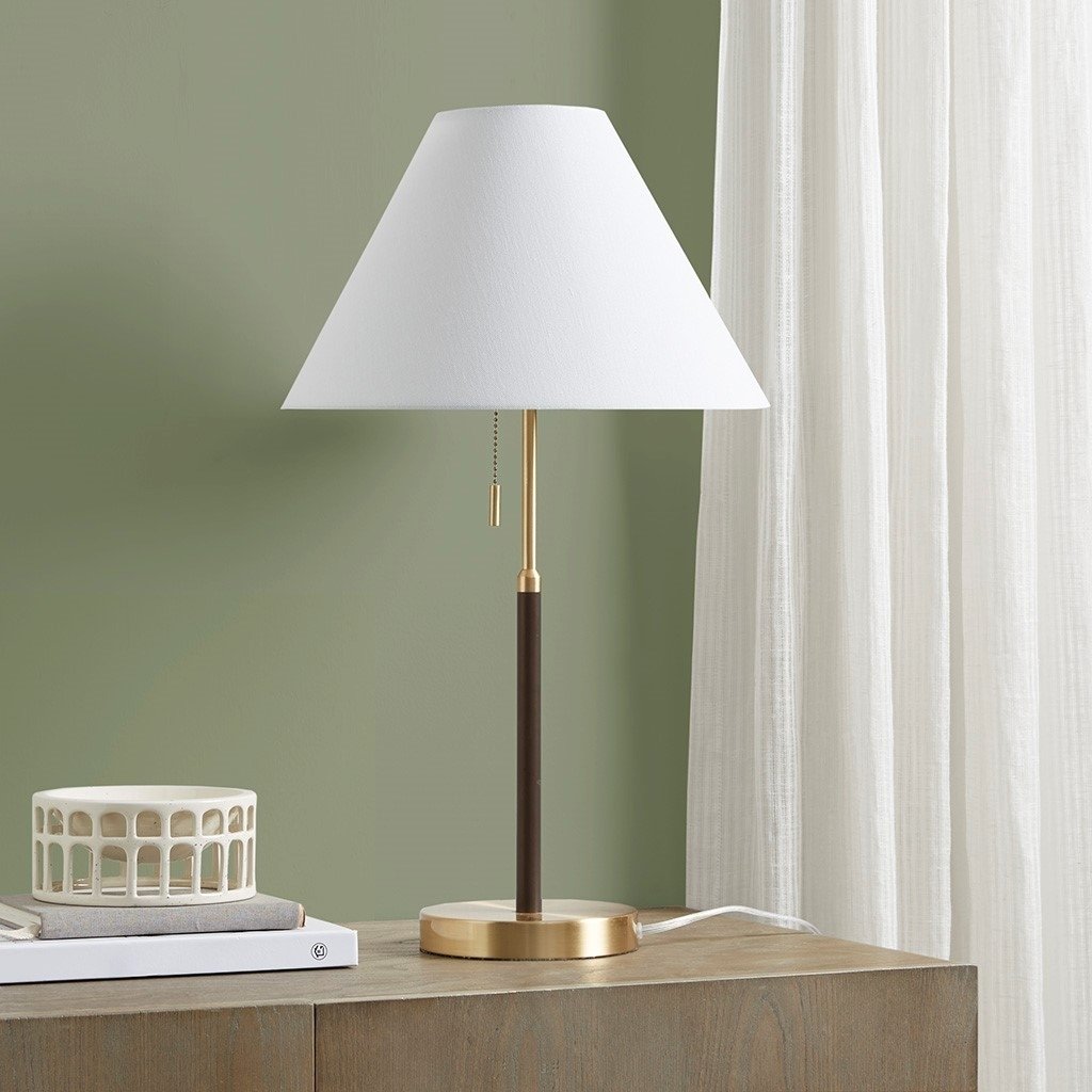 Gracie Mills Audrina Mid-Century Two-Tone Table Lamp GRACE-15392 with LED Bulb Image 4