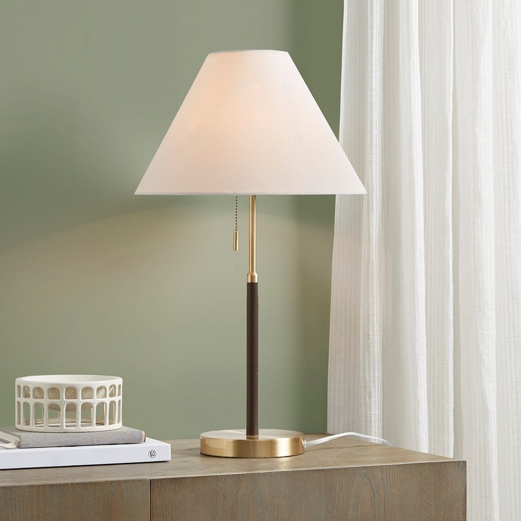 Gracie Mills Audrina Mid-Century Two-Tone Table Lamp GRACE-15392 with LED Bulb Image 5