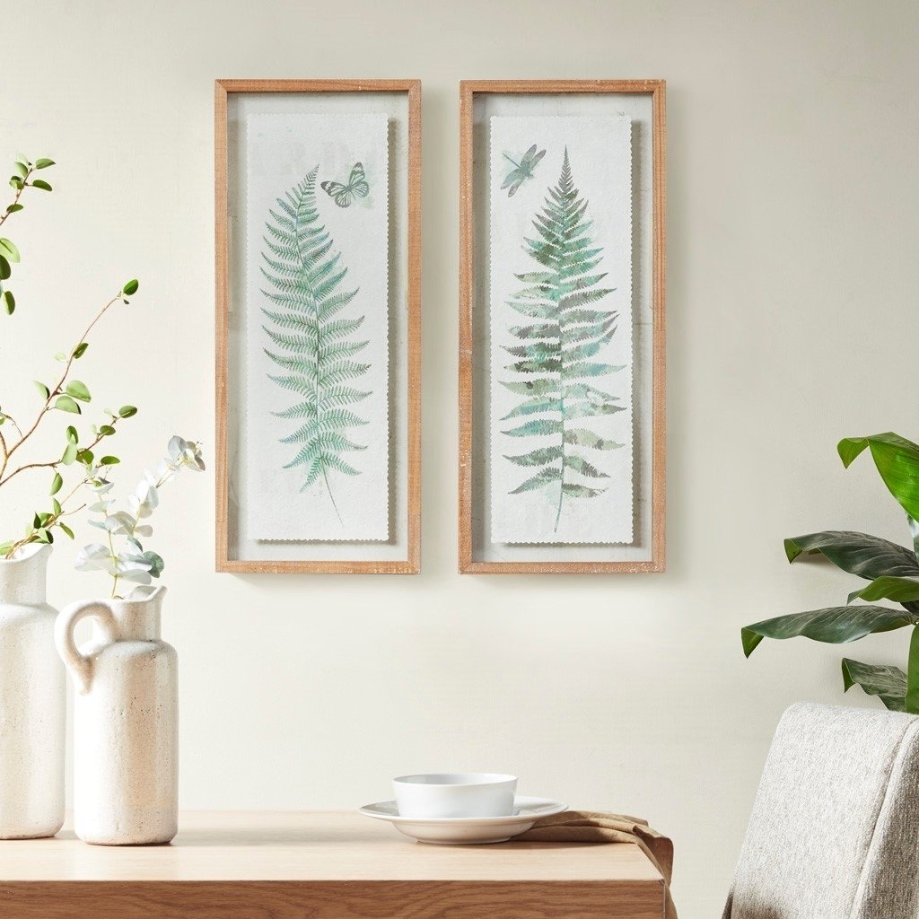 Gracie Mills Josie Natural Elegance 2-Piece Framed Glass Wall Art Set - GRACE-13575 Image 4