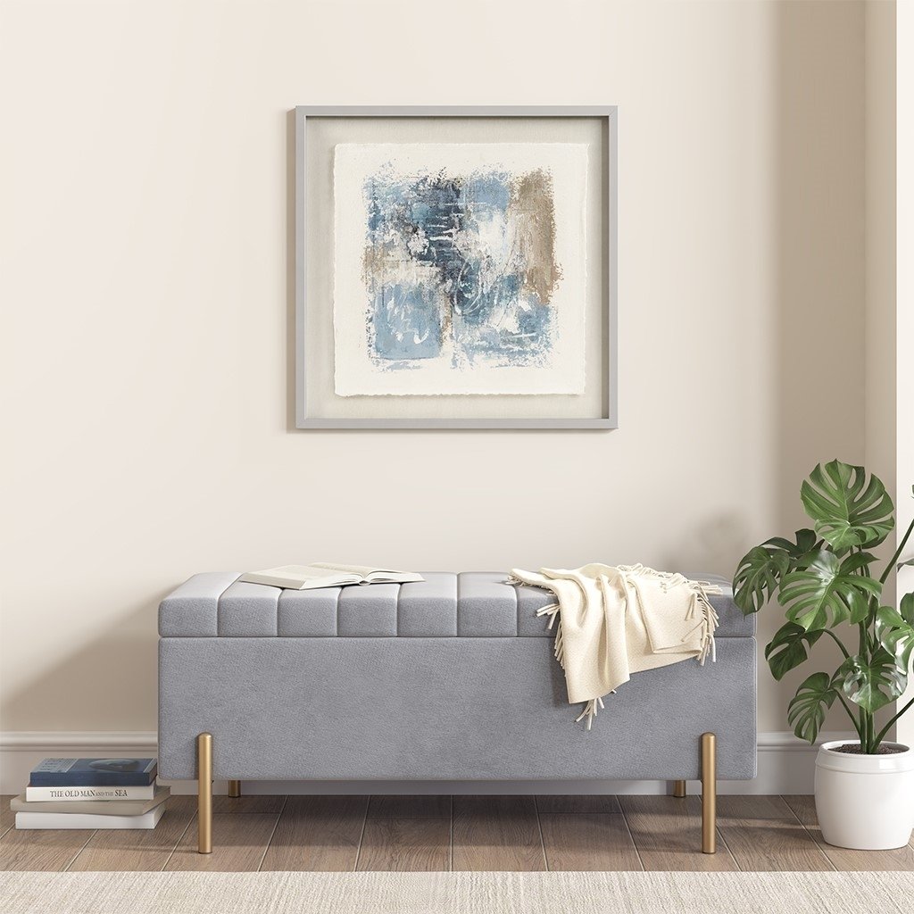 Gracie Mills Potter Hand Painted Abstract Silver Framed Glass and Matted Wall Art - GRACE-15214 Image 5