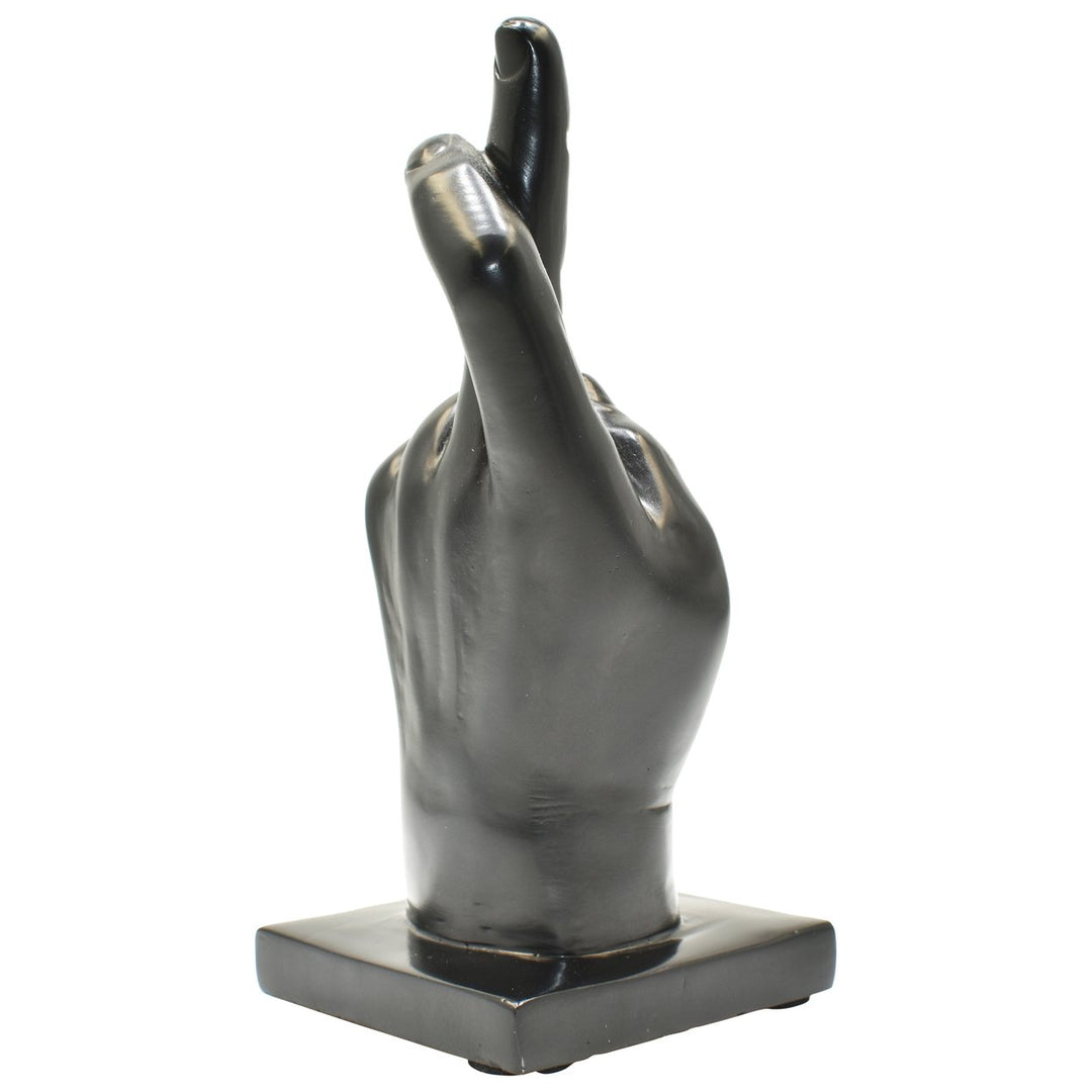 Adam and Friends Fingers Crossed, Peace Sign, Thumbs Up Sculpture 3-Piece Image 3