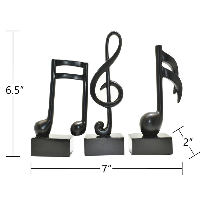 Adam and Friends 3-Piece Musical Notes Sculpture Resin Treble Clef Image 9