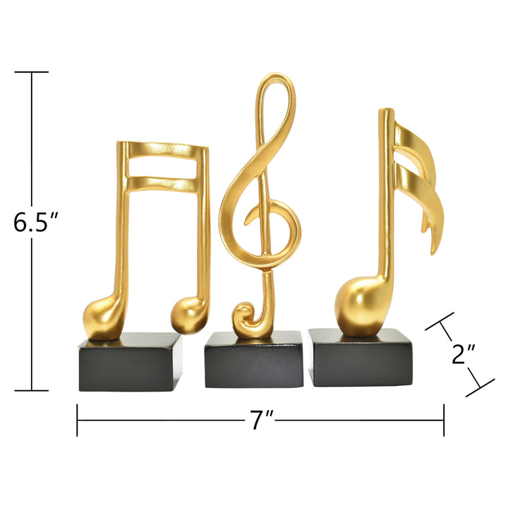 Adam and Friends 3-Piece Musical Notes Sculpture Resin Treble Clef Image 10