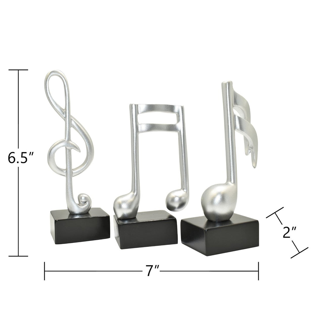 Adam and Friends 3-Piece Musical Notes Sculpture Resin Treble Clef Image 11