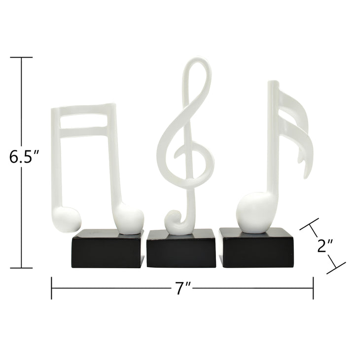 Adam and Friends 3-Piece Musical Notes Sculpture Resin Treble Clef Image 12