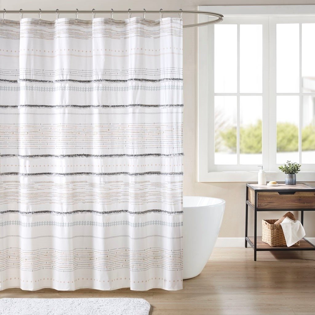 Gracie Mills Hogan Cotton Printed Shower Curtain with Trims - GRACE-13522 Image 3