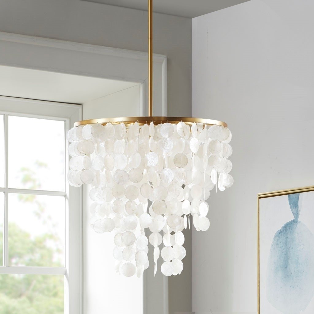 Gracie Mills Leo Seashell-Inspired Layered Chandelier - GRACE-9660 Image 5