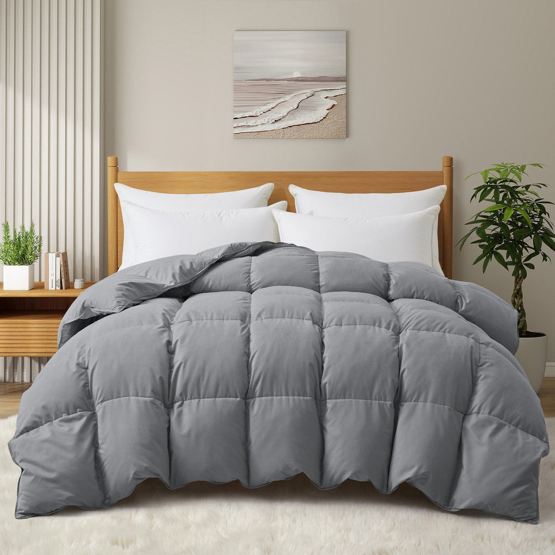 Puredown Winter Down Comforter Heavyweight Quilted Ultra Soft Twin Full King Image 11