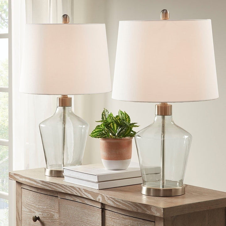 Gracie Mills Ron Set of 2 Angular Glass Table Lamps - GRACE-10762 Image 5