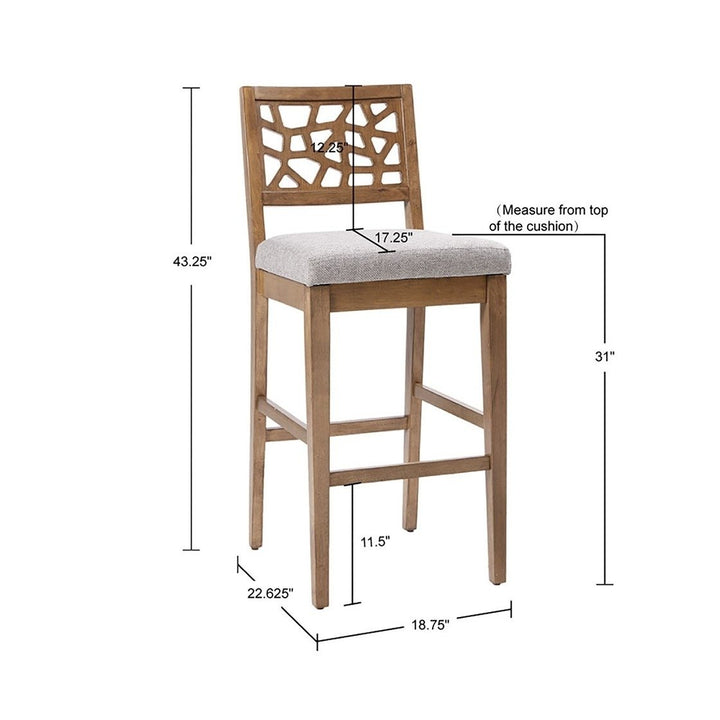 Gracie Mills Jayne Contemporary Oak Veneer Barstool - GRACE-5173 Image 5