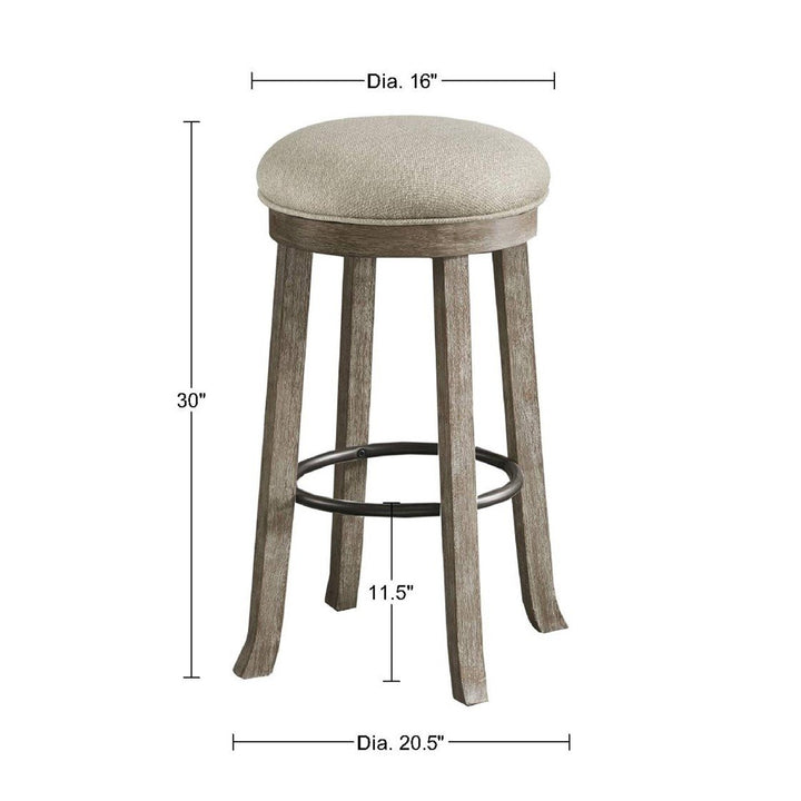 Gracie Mills Duncan Swivel Elegance Backless Bar Stool - GRACE-9689 Image 5