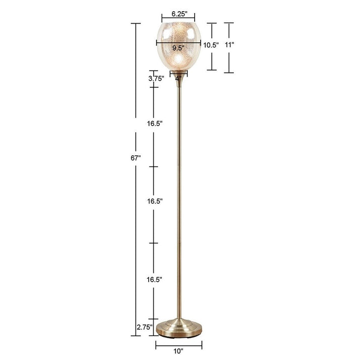 Gracie Mills Warren Mercury Glass Uplight Floor Lamp - GRACE-14786 Image 6