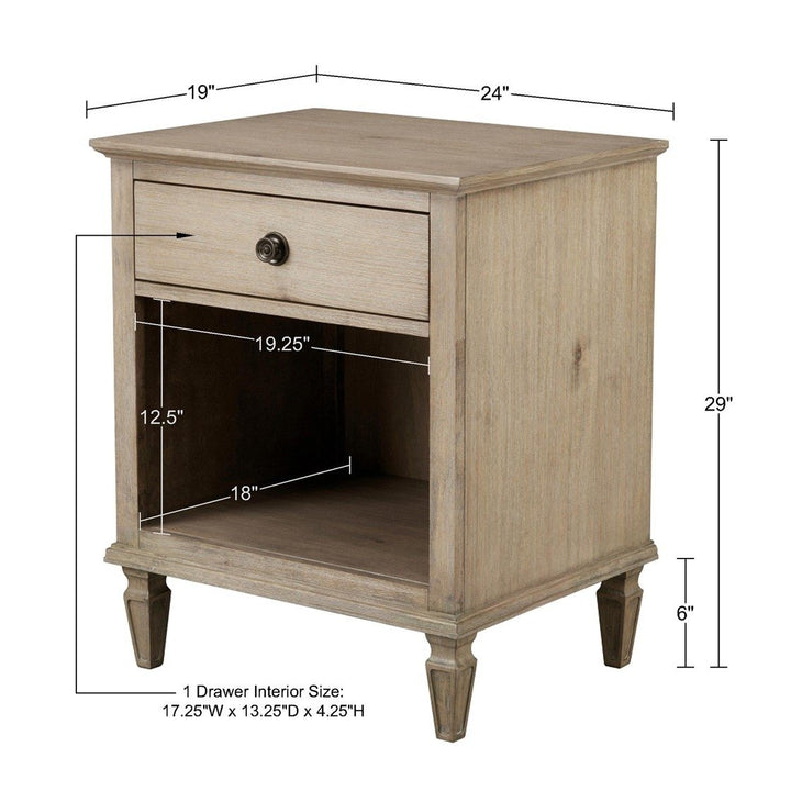 Gracie Mills Bolton French inspired Nightstand with Open Storage - GRACE-6584 Image 5