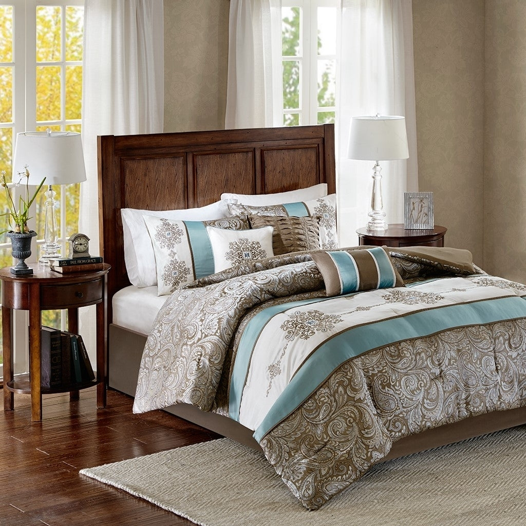 Gracie Mills Garret 7-Piece Paisley Jacquard Comforter Set GRACE-8144 Image 3