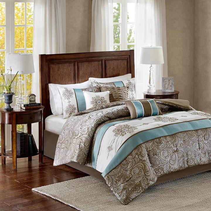 Gracie Mills Garret 7-Piece Paisley Jacquard Comforter Set GRACE-8144 Image 3