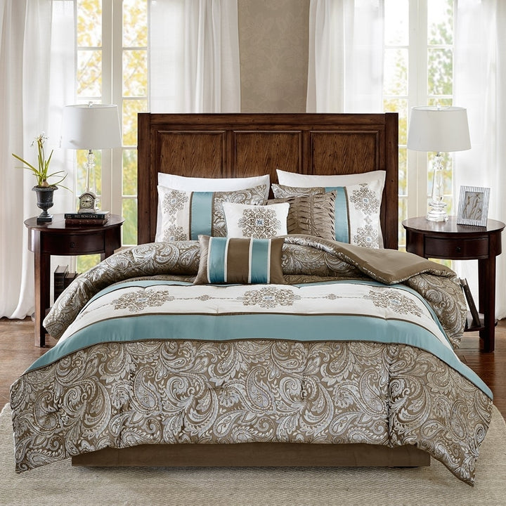 Gracie Mills Garret 7-Piece Paisley Jacquard Comforter Set GRACE-8144 Image 4