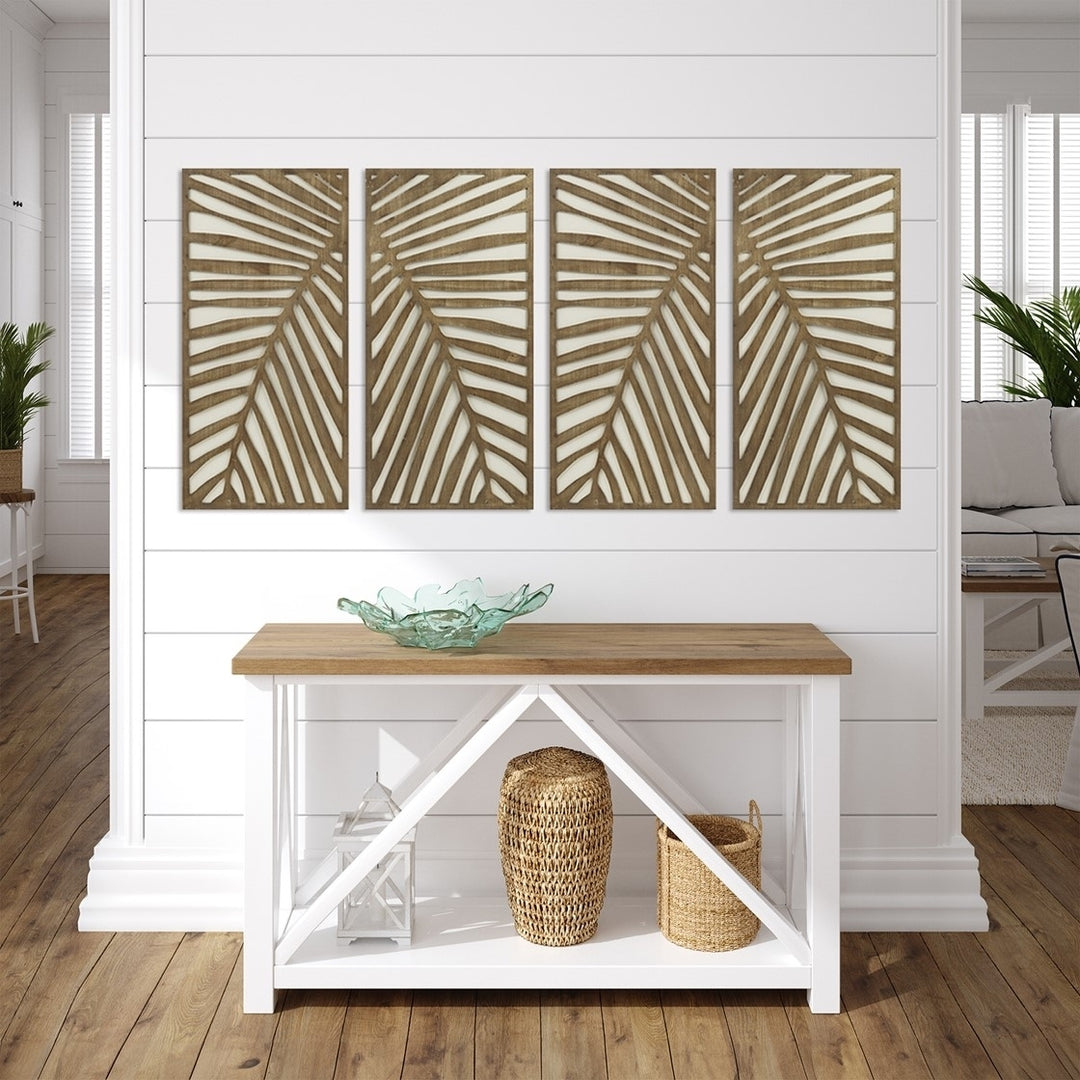 Gracie Mills Peter Coastal Palm Wood Panel Set - GRACE-14471 Image 5