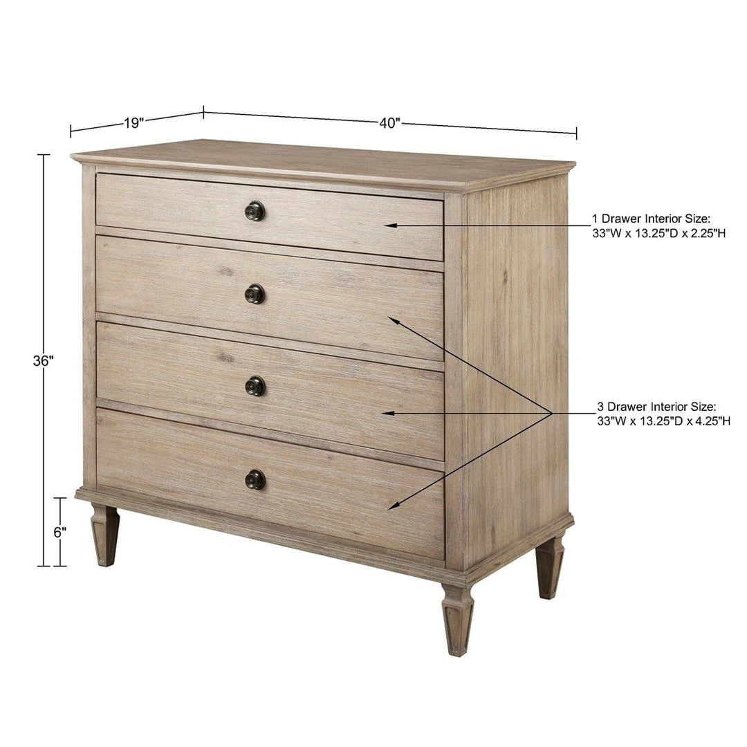 Gracie Mills Bolton French Inspired Compact 4 Drawer Dresser - GRACE-6585 Image 4