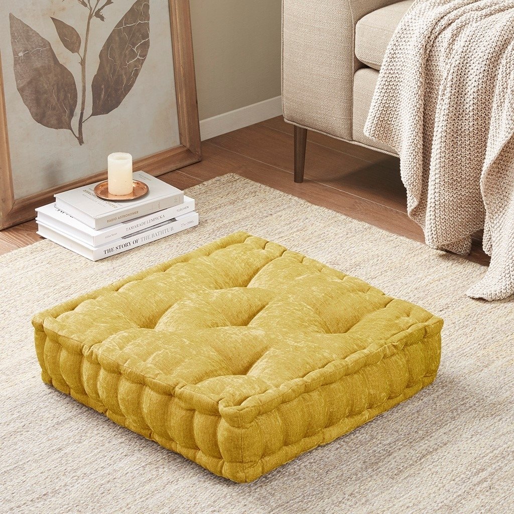 Gracie Mills Elara Texturd Poly Chenille Square Floor Pillow Cushion - GRACE-11003 Image 3