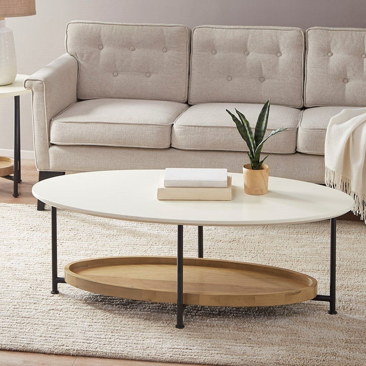 Gracie Mills Brisa Contemporary Oval CoffeeTable - GRACE-13763 Image 3