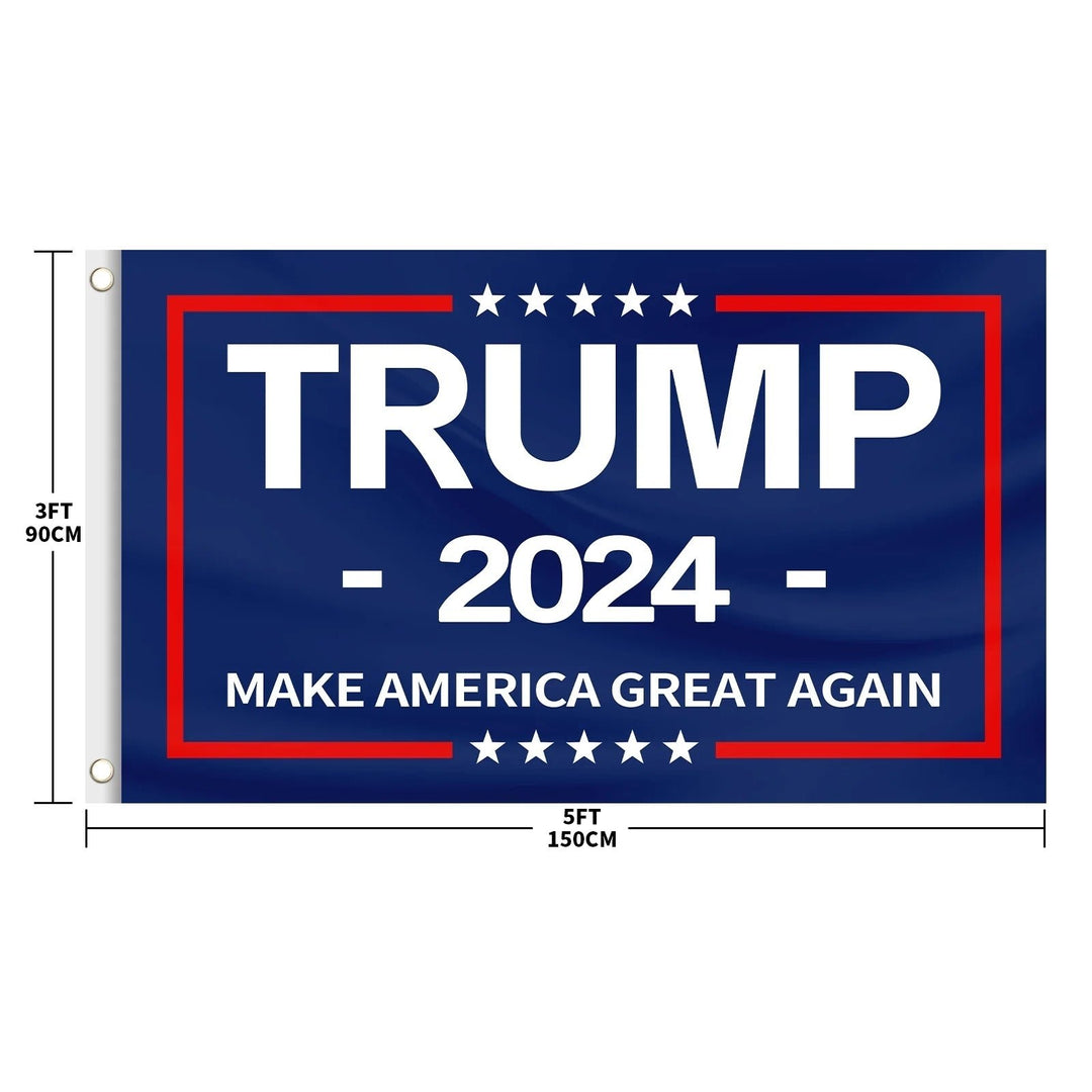 "Trump 2024 Double-Sided Outdoor Flag - 3x5 ft, 3 Ply Material for Patio" Image 4