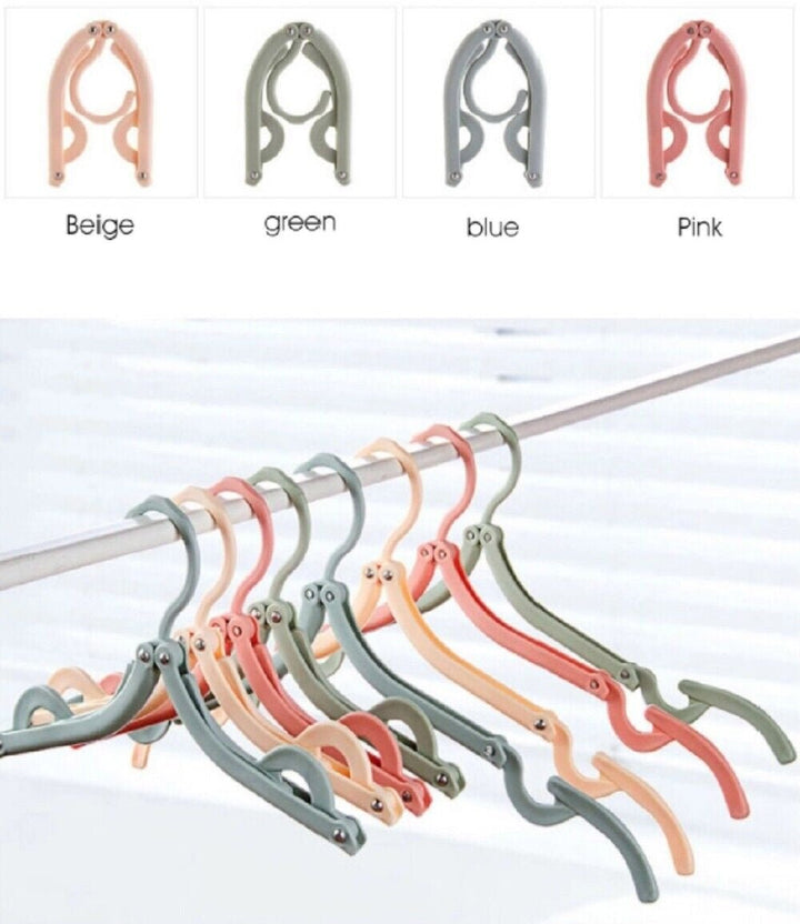 4 Portable Travel Hangers - Foldable and Collapsible Clothes Hangers for Packing Image 1