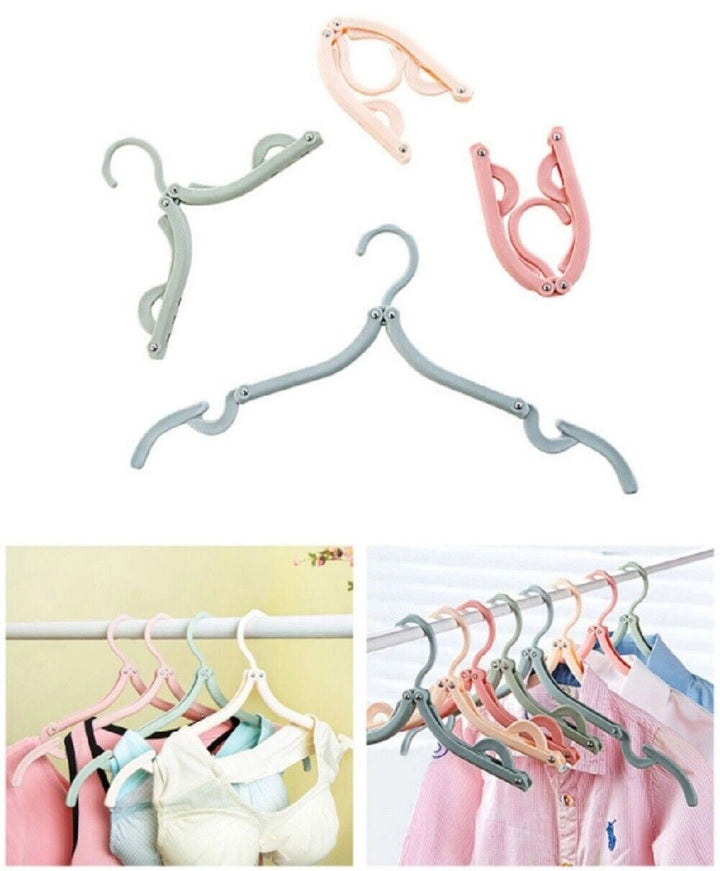 4 Portable Travel Hangers - Foldable and Collapsible Clothes Hangers for Packing Image 5