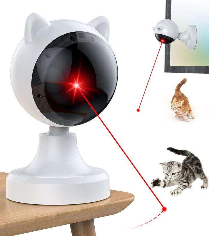 Automatic Cat Laser Toys, Interactive Laser Cat Toys for Indoor Cats/Kitty/Dogs, Cat Laser Toy Automatic White Image 1