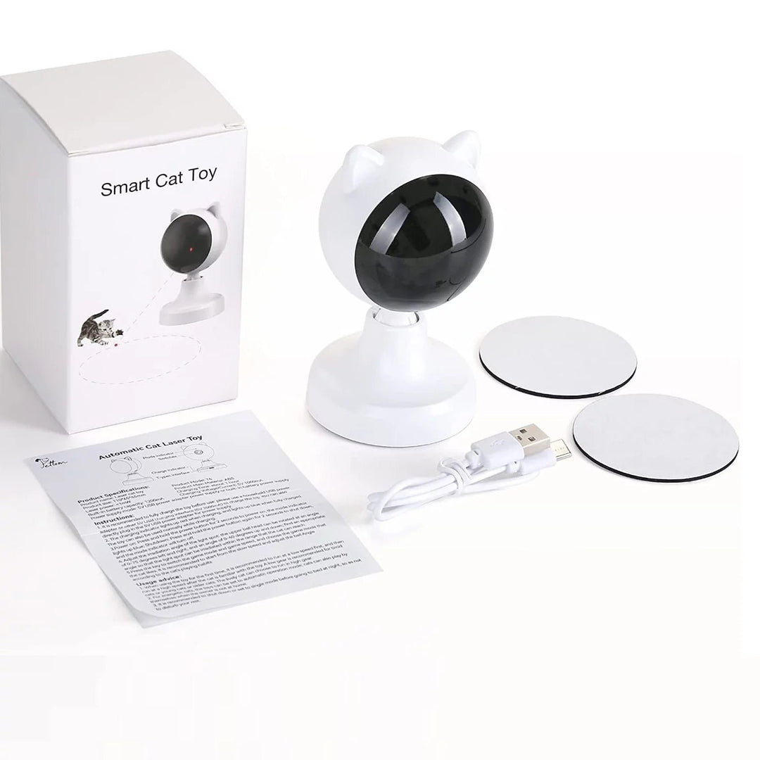 Automatic Cat Laser Toys, Interactive Laser Cat Toys for Indoor Cats/Kitty/Dogs, Cat Laser Toy Automatic White Image 4