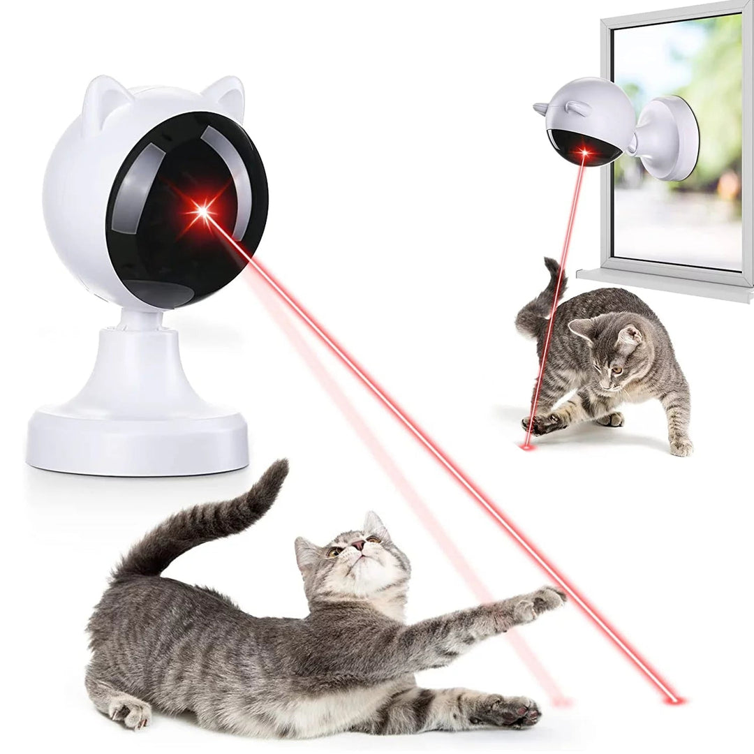 Automatic Cat Laser Toys, Interactive Laser Cat Toys for Indoor Cats/Kitty/Dogs, Cat Laser Toy Automatic White Image 5