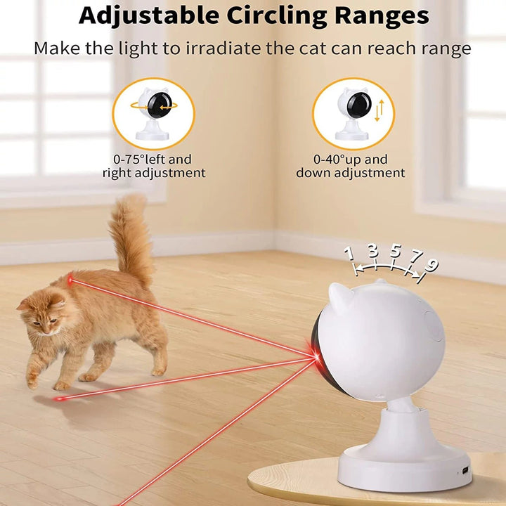 Automatic Cat Laser Toys, Interactive Laser Cat Toys for Indoor Cats/Kitty/Dogs, Cat Laser Toy Automatic White Image 8