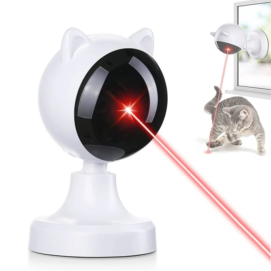 Automatic Cat Laser Toys, Interactive Laser Cat Toys for Indoor Cats/Kitty/Dogs, Cat Laser Toy Automatic White Image 9