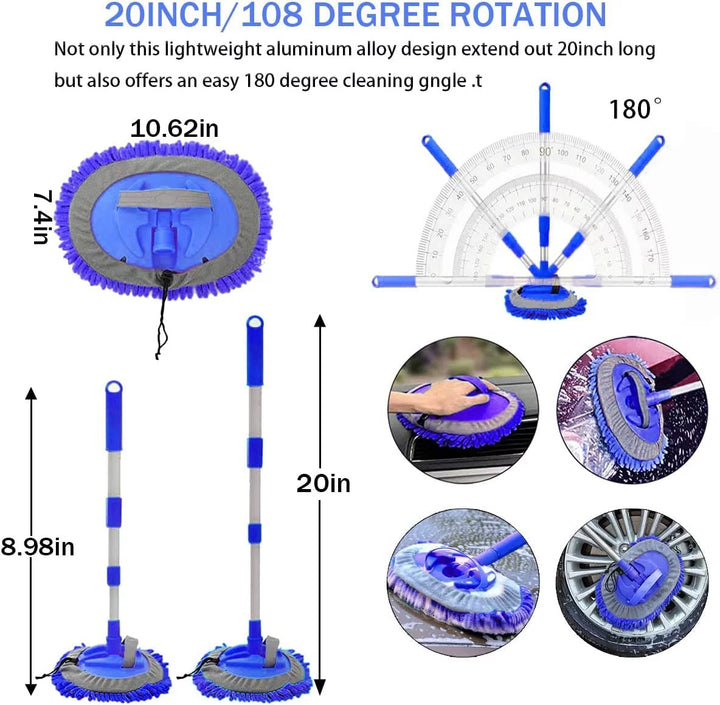 Car Interior Cleaning Kit - Car Cleaning Kit and Car Wash Kit-Car Wash Cleaning Tools Kit with Car Wash Brush Mop and Image 3