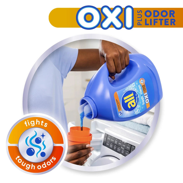 Liquid Laundry Detergent, Fresh Clean Oxi plus Odor Lifter, 141 Fl Oz, 79 Loads Image 3