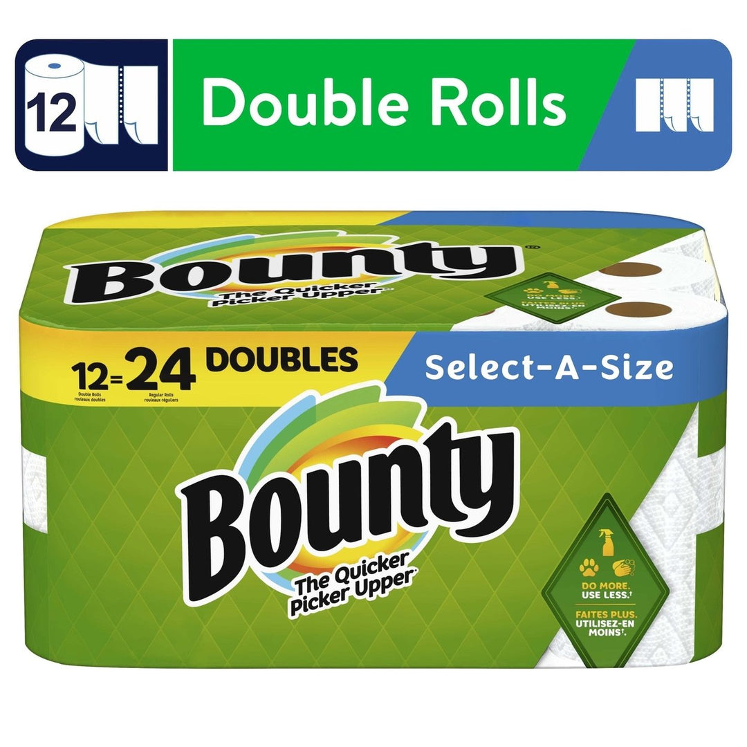 Select-A-Size Paper Towels, 12 Double Rolls, White Image 1