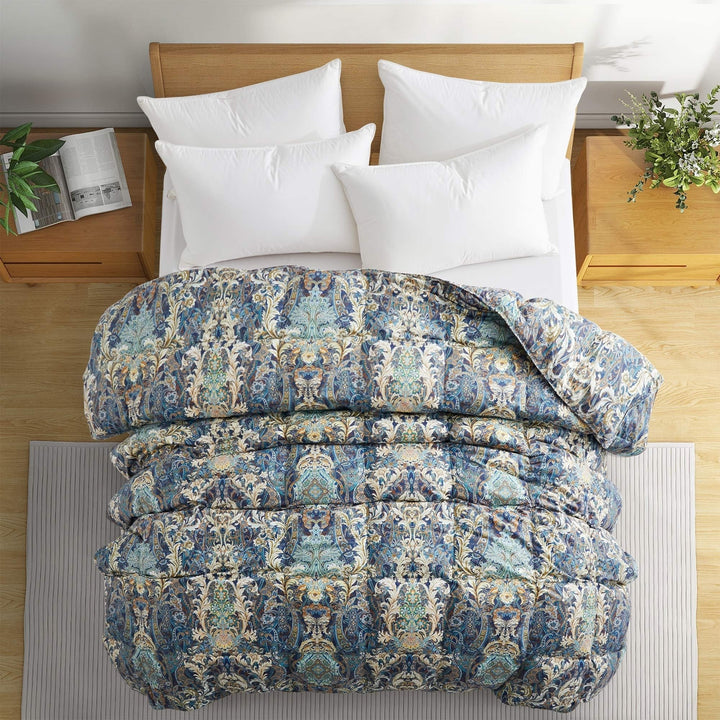 Goose Down Comforter All-Season Paisley Print Twin Full Queen King Cal King Image 2