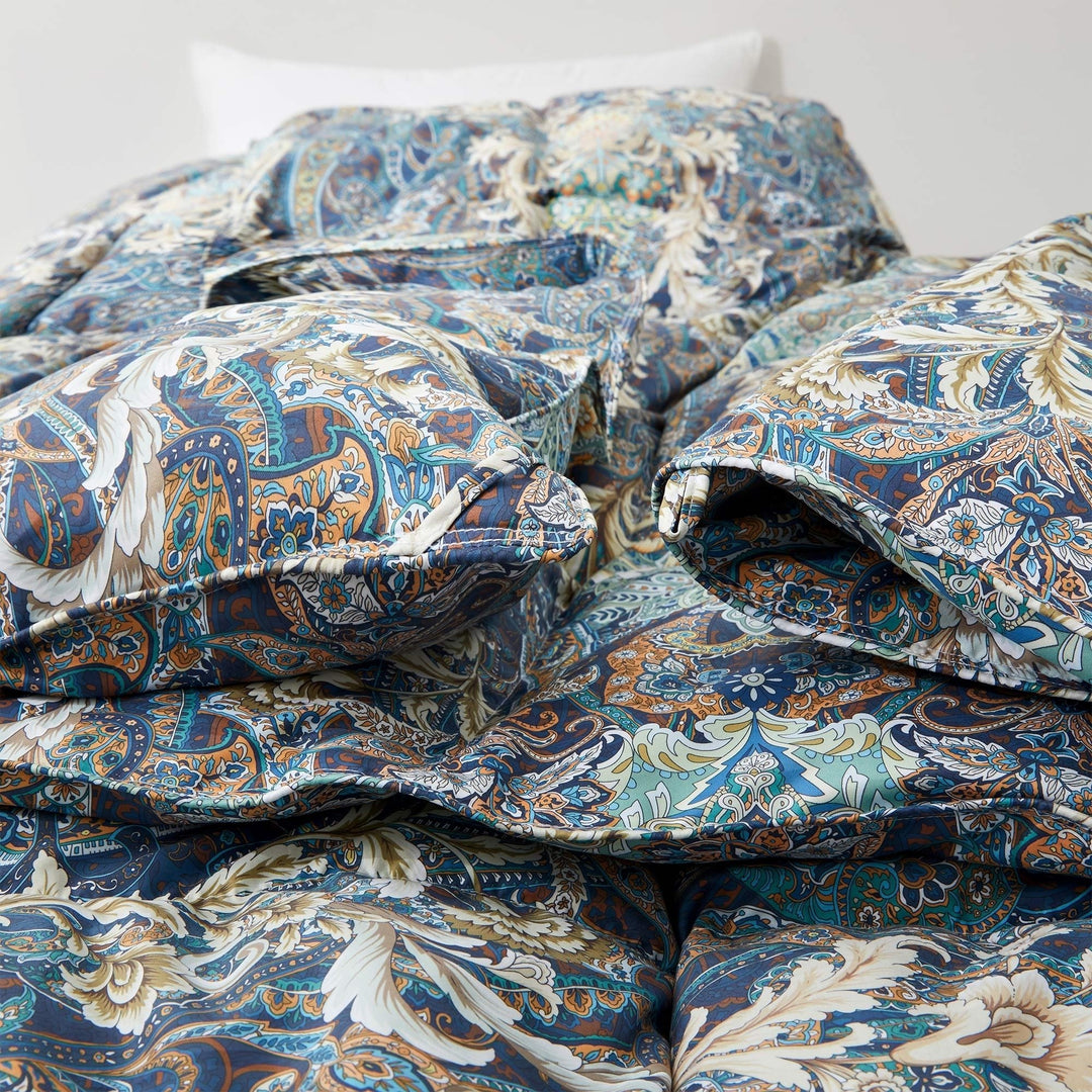 Goose Down Comforter All-Season Paisley Print Twin Full Queen King Cal King Image 3