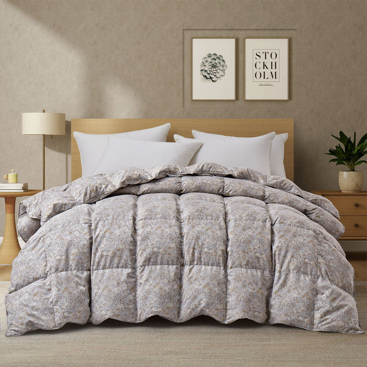 Goose Down Comforter All-Season Paisley Print Twin Full Queen King Cal King Image 8