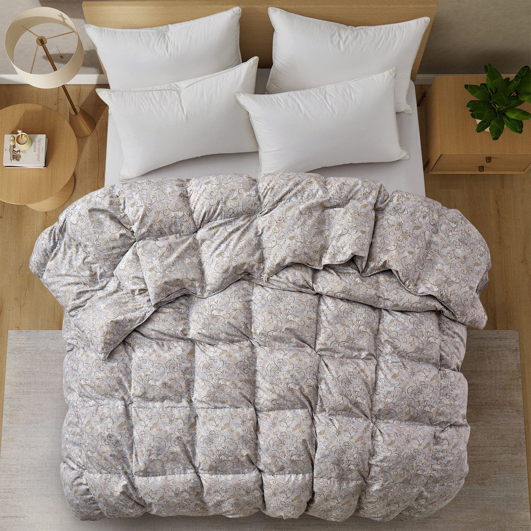 Goose Down Comforter All-Season Paisley Print Twin Full Queen King Cal King Image 9