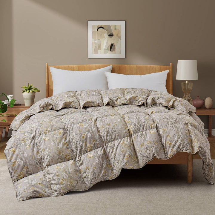 Goose Down Comforter All-Season Paisley Print Twin Full Queen King Cal King Image 10