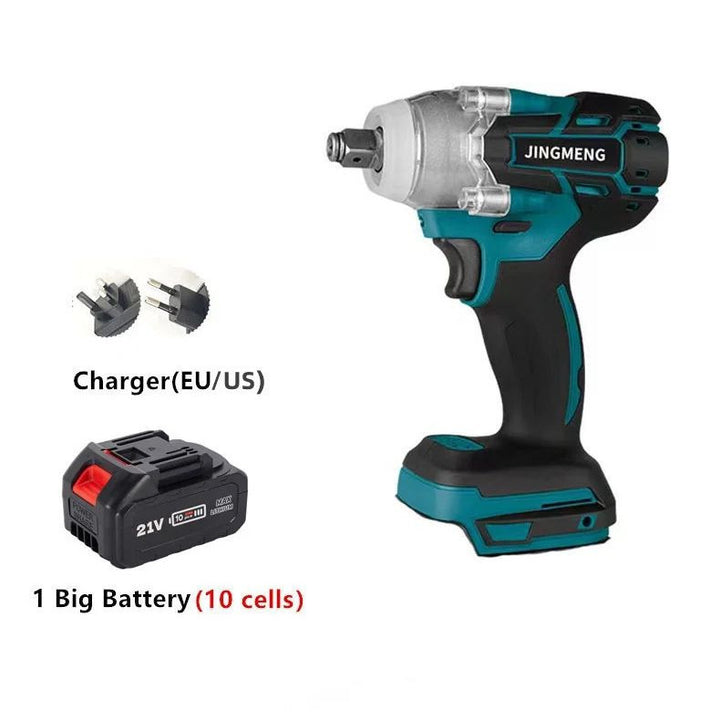 Cordless Brushless Electric Impact Wrench 21V with Hand Drill and Socket Image 1